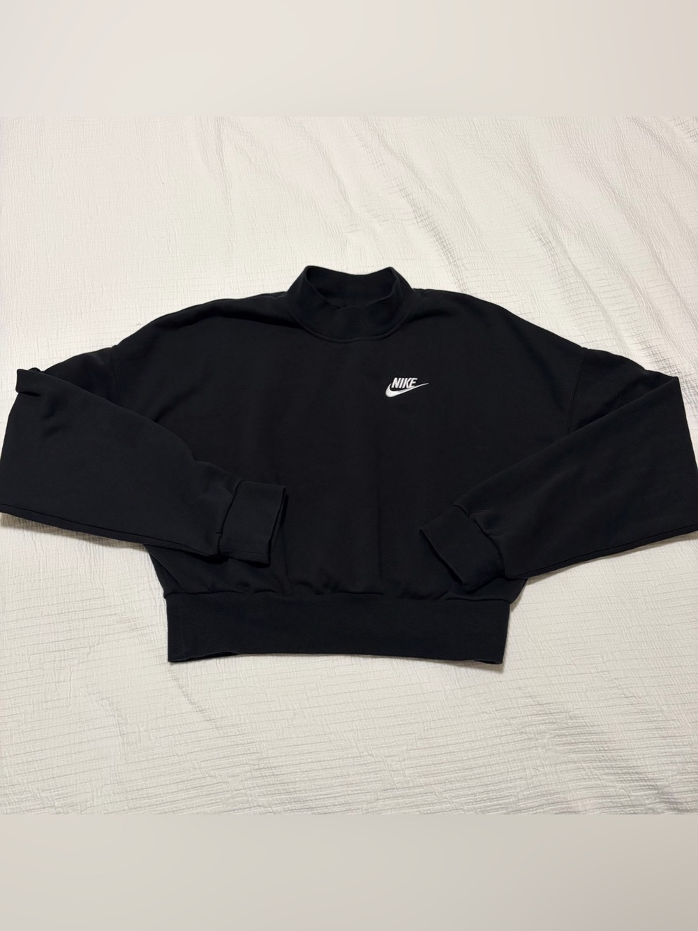 Nike Black Mock Neck Athletic Sweatshirt